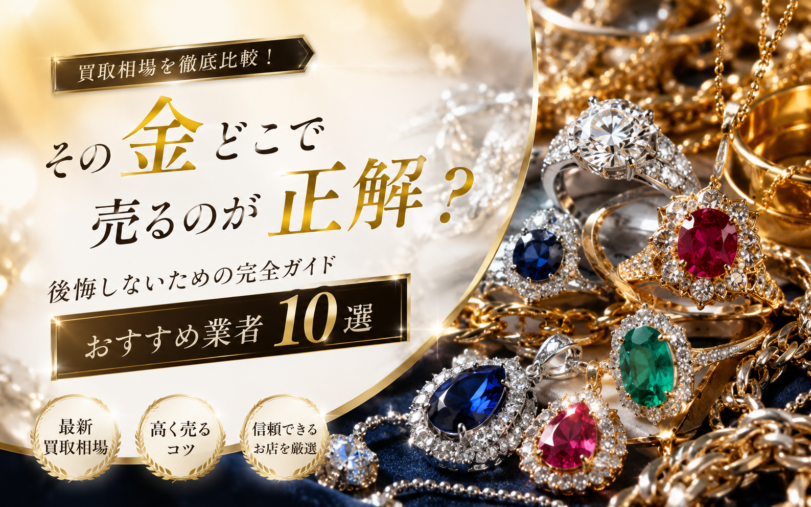 その金どこで売るのが正解？買取相場とおすすめ業者10選