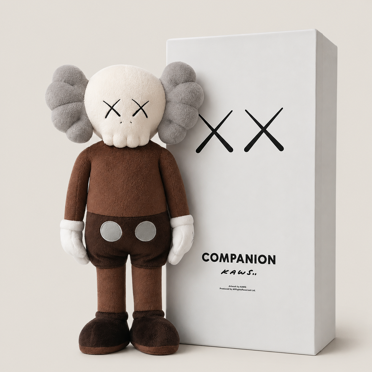 KAWS COMPANION プラッシュ ぬいぐるみ ブラウン