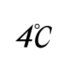 4℃